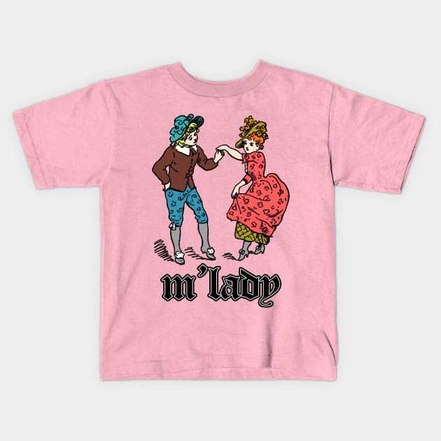 M'Lady Hipster Tribute Kids T-Shirt by DankFutura